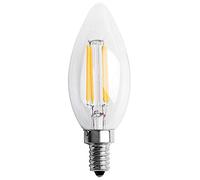 JANZU Dimmable E12 4W COB Candle Flame Filament LED Bombilla LáMpara 10X3.5Cm