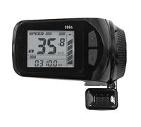 JANZU Ebike - Panel de visualización LCD 24V/36V/48V/60V S886 5PIN 6PIN para bicicletas eléctricas E-Scooter (5 pines)