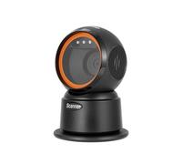 JANZU Escáner de Código de Barras QR 2D Escáner de Escritorio con Cable Lector de Código de Barras USB Omnidireccional Manos Escaneo de Código de Barras QR 1D con Pantalla