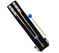 JANZU Herramienta de DiapasóN de Aluminio de 32 HZ con Martillo, Herramienta de Cuidado de para Terapia de DiagnóStico de VibracióN y Sonido Curativo