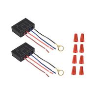 JANZU Interruptor táctil de 2 unidades, control táctil para LED regulable, bombillas, kit de interruptor con tapas de cableado