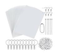 JANZU Kit de PláStico de Hoja Termoencogible de Papel de Arte RetráCtil, Perforadora, Llaveros, LáPices, Suministro de Arte para Dibujo DIY