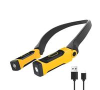 JANZU Lámpara de Lectura USB Recargable, Luz para Libro de Cuello, 2 Niveles de Brillo, Flexibles para Leer, Acampar y Reparar