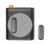 JANZU Micrófono de Solapa Inalámbrico, Amplificador de Voz Portátil con 2 Micrófonos y Altavoz Recargable para Aulas, Reuniones y Discursos.