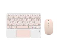 JANZU Teclado Bluetooth con Panel Táctil y Ratón para PC, Tableta, Juegos, Teclado Inalámbrico, Color Rosa