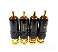 JANZU WBT-0144 - Conector chapado en oro para conector de audio AV y vídeo