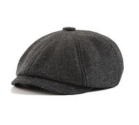 JAOAJ Boina de Hombre Invierno, Gorra Newsboy Irlandesa Baker Boy, Gorras Planas para Mujeres y Hombres, Talla 57-61CM