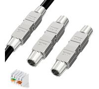 JAOGAUS Conector RJ45, Conector de Red Sin Herramientas Conector CAT7 CAT6a CAT5 para Conexión/Reparación de Cables de Instalación Ethernet (3)