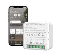 JAOGAUS Zigbee Mini Smart Switch, DIY Wlan Smart Switch Modul, Smart Lichtschalter Zigbee Hub Necesario, Domótica Compatible con Smart Life/Tuya APP, Alexa, Google Home, Home Assistant,1