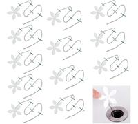 JAONLD 12 Piezas Filtro Desague Ducha 6x44cm Atrapa Pelos Ducha Cadena Filtro Ducha Pelo Recoge Pelos Ducha Utilizado en Baños y Bañeras para Evitar Que se Obstruyan Las Tuberías de Drenaje