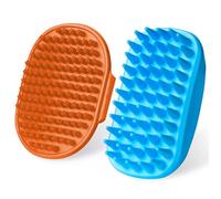 JAONLD 2 Piezas Cepillo para Mascotas de Pelo Largo y Corto - Baño y Masaje Cómodo con Asa de Bucle para Perros y Gatos, Eliminación de Suciedad