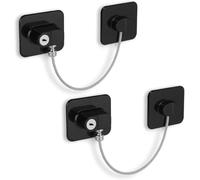 JAONLD 2 Piezas Seguridad Ventanas Niños, Seguridad Puertas Niños con Autoadhesión, Cerradura Nevera, para Refrigeradores, Ventanas y Puertas