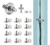 JAONLD 24 Piezas Magnética para Cortina, Plata Pesos de Cortina Magnéticos, Botón Magnético Desmontable, Durable Iman, Boton para Dormitorio, Salón, Comedor, Baño, Cocina, Oficina