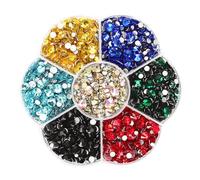 JAONLD 2500 Pcs Diamantes para Manualidades Cristales para Manualidades Pegatinas Diamantes Pedreria Hotfix 7 Colores 1,5~4,8mm Strass Termoadhesivas para Ropa, Zapatos, Manualidades