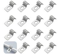 JAONLD 50 Piezas Grapas para Cables Pared Acero Inoxidable 304 Espesado Sujeta Cables Pared Abrazaderas Metalicas para Cable Orificio Unico en Forma de U para Fijar Cables, Alambres y Tubos(2mm)