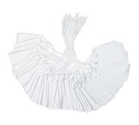 JAONLD 500 Piezas Etiquetas de Precio 2.8 * 4.5 cm con Cuerda,Etiquetas de Papel Kraft Etiquetas Vacías,Etiquetas de Exhibición para Ropa Anillos de Joyería Regalo(Blanco)