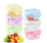 JAONLD 6 Piezas Cajas para Guardar Alimentos 60ml Hermetico Recipientes Herméticos para Alimentos Microondas y Congelador para Salsas, Snacks, Mermeladas