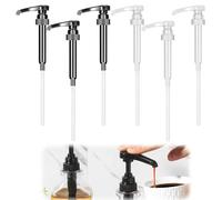 JAONLD 6 Piezas Dispensador Jabon Baño Sirope para Botellas de 500 ml/1000ml para Cafe Bomba Dosificadora Reutilizable,Viene con 6 Mangueras Largas para el Hogar,la Cocina y la