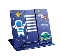 JAONLD Atril para Libros Atril para Libros de Metal Plegable,Atril Estudio con 6 Alturas Ajustables para Leer,Atril Libros para Tableta Música Libro de Recetas Cocina Oficina(Azul)