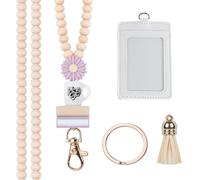 JAONLD Cordino Porta Badge da Collo Porta Tesserino Aeroportuale Porta Cartellino Lavoro 1 Cancella Finestra ID Porta Badge per Lavoro Adatto a Insegnanti, Infermieri, Medici, Studenti (Púrpura)