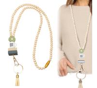 JAONLD Cordino Porta Badge da Collo Porta Tesserino Aeroportuale Porta Cartellino Lavoro per Lavoro Adatto a Insegnanti, Infermieri, Medici, Studenti (verde)