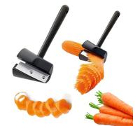 JAONLD Espiralizador de Verduras 2 Piezas Sacapuntas Calabacin Acero Inoxidable Espiralizador Verduras Elementos Esenciales de la Cocina para Zanahorias, Pepinos, Calabacines, Patatas