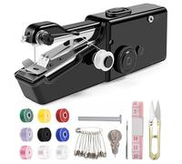 JAONLD Maquina de Coser de Mano Mini Manual Portatil,Máquina de Coser de Mano Maquina de Coser Pequeña con Kit de Costura para Bricolaje,Ropa,Tela,Cortinas,Fácil de Usar para Principiantes