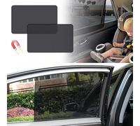 JAONLD Parasol Coche Lateral,2 Piezas Parasol Coche con 14 Imanes Ventanas Traseras Bebe Sombrilla Universal con Protección UV Cortinas para Niños y Mascotas