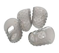 Jaopary 4 Piezas Nueva Guitarra de Silicona Suave Dedo Pulgar Dedo Protector Puntas de los Dedos (Gris XXS)