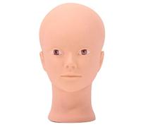 Jaopary Cabeza de Entrenamiento de PráCtica de ExtensióN de PestañAs de Belleza para Maquillaje CosmetologíA Cabeza de Maniquí de Maniquí de Silicona Suave con Orificio de Montaje