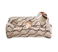 Jaotto Funda para Sofa 2 Plazas Funda Cubre Sofa Ajustable Fundas de Sofá Elasticas Extraíbles Lavables Antideslizante Protector Cubiertas de Sofá con Brazos de Sala de Estar,Línea Moderna