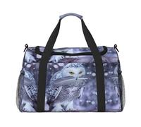 JaoXer Arctic Owl - Bolsa de viaje de mano, bolsa ecológica aislada grande, perfecta para camping, comestibles, deportes, gimnasio y aventuras al aire libre