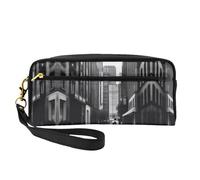 JaoXer Bolsa de maquillaje reutilizable - Organizador de artículos de aseo de viaje, diseño completo a Urban Vibes Print bolsa de cuero para mujer