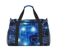 JaoXer Bolsa de viaje de mano con inteligencia artificial, bolsa ecológica aislada grande, perfecta para camping, comestibles, deportes, gimnasio y aventuras al aire libre