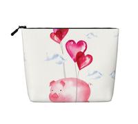 JaoXer Funny Piggy - Bolsa de maquillaje de cáñamo falso, organizador de artículos de tocador, un paquete para múltiples usos diarios, compañero de viaje de negocios