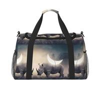 JaoXer Rhino - Bolsa de viaje de mano, bolsa ecológica aislada grande, perfecta para camping, comestibles, deportes, gimnasio y aventuras al aire libre