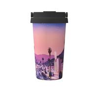 JaoXer The Old Hollywood - Taza de café aislada - Elegante taza de viaje con tapa de asa con base, perfecta para bebidas calientes y heladas