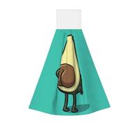 JaoXer Toalla colgante de terciopelo coral de aguacate, paños de limpieza de secado rápido para cocina, baño, camping y más