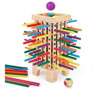 Japace Juego Montessori, Juego de Mesa de Madera, Juegos de Dados Juguetes Educativos Matematicas para Niños 3 4 5 6 Años, Juego de Habilidades Motoras Finas Juegos de Tablero Familiares y Viaje