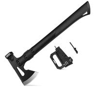 Japaknives Hacha de Supervivencia 5 en 1, Multifuncional para Partir leña | Hacha de acampada versátil, modular y portátil, bushcraft y senderismo, 37 cm , Ideal para jardinería