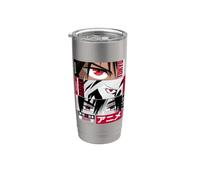 Japan Anime Warrior Eyes Illustration Graphic Anime Vaso térmico de acero inoxidable de doble pared