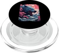 Japan Anime Wolf Kitsune Samurai Oni Style Art PopSockets PopGrip para MagSafe