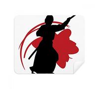 Japan Asia Samurai Katana Sakura Parry Silhouette - Gafas de limpieza (2 unidades)