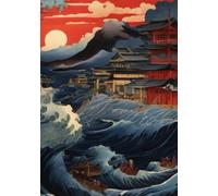 JAPAN Books Lined Notebook - A5, Black I Paperback Journal Book, Cream Paper, for Writers, Journalists, Meetings & Students