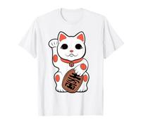 Japan Cat Figurine Maneki-Neko Bobtail Good Luck Fortune Camiseta