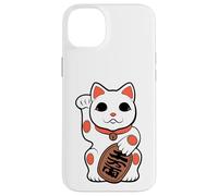 Japan Cat Figurine Maneki-Neko Bobtail Good Luck Fortune Carcasa para iPhone 14 Plus