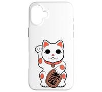 Japan Cat Figurine Maneki-Neko Bobtail Good Luck Fortune Carcasa para iPhone 16 Plus
