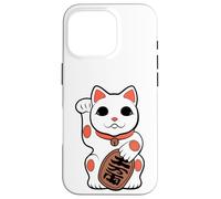 Japan Cat Figurine Maneki-Neko Bobtail Good Luck Fortune Carcasa para iPhone 16 Pro