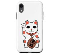 Japan Cat Figurine Maneki-Neko Bobtail Good Luck Fortune Carcasa para iPhone XR