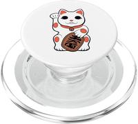 Japan Cat Figurine Maneki-Neko Bobtail Good Luck Fortune PopSockets PopGrip para MagSafe